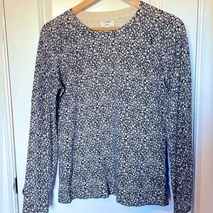 J. Crew 100% Cotton Floral Teddie Sweater